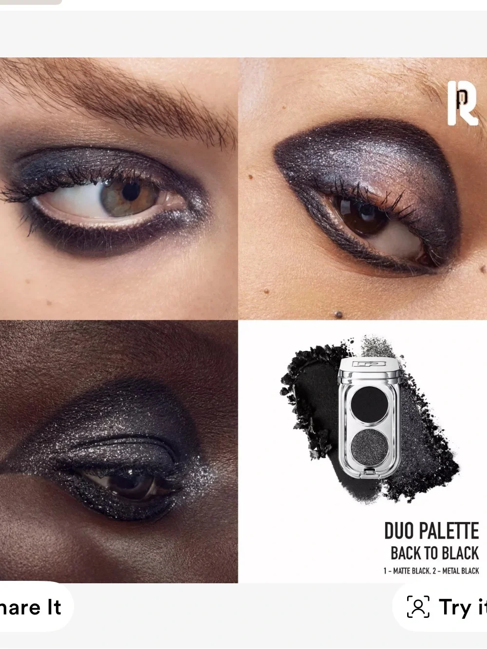 Paco Rabanne back to black mini eyeshadow palette duo